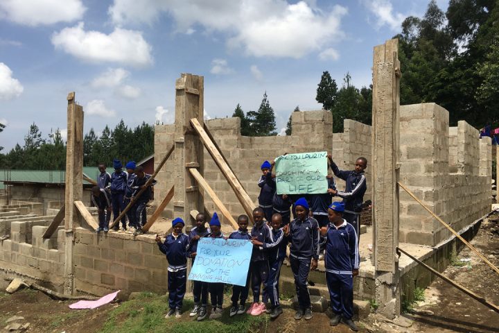 A dining hall for 200 children