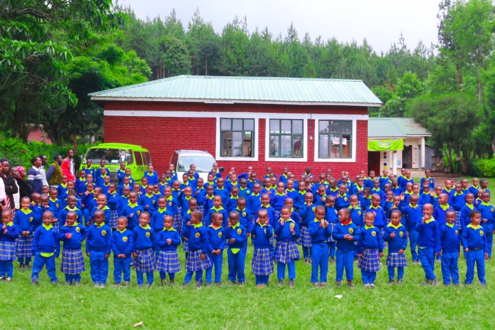Eight classrooms and a dormitory